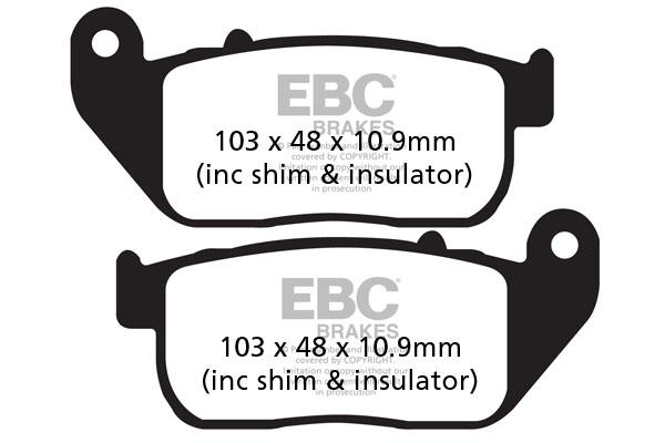 Brake Pads - FA381 Organic- EBC - Riders Junction