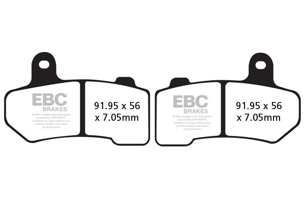 Brake Pads - FA409HH Fully Sintered - EBC - Riders Junction