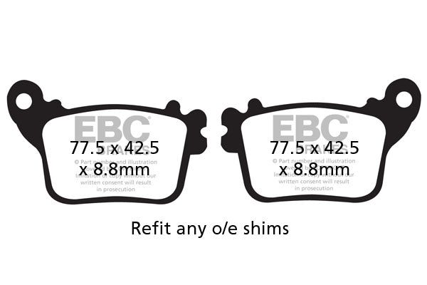 Brake Pads - FA436HH Fully Sintered - EBC - Riders Junction