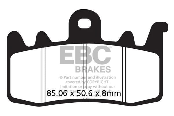 Brake Pads - FA630V Semi Sintered - EBC (1 Set Front) - Riders Junction