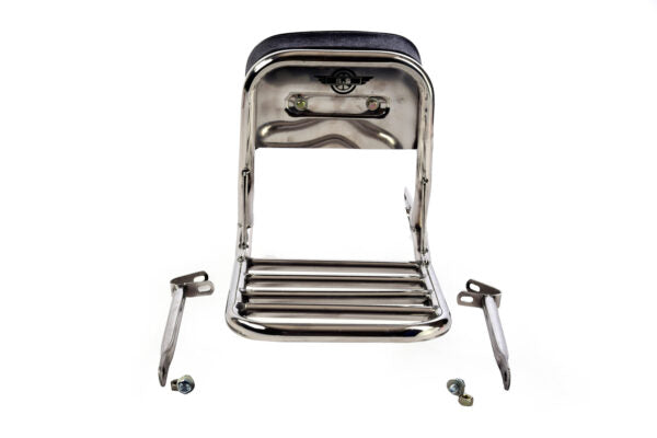 Bullet Backrest with Carrier Pipe in Stainless Steel