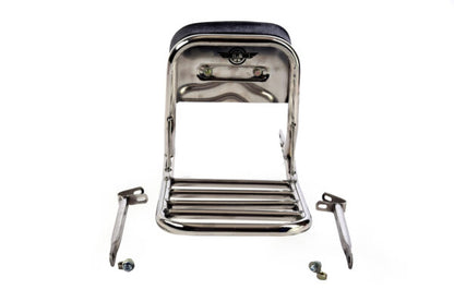 Bullet Backrest with Carrier Pipe in Stainless Steel