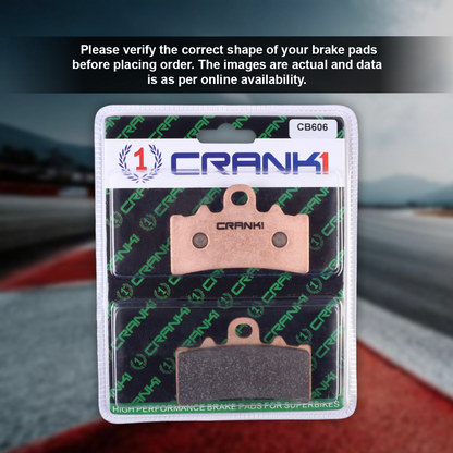 CRANK1 Brake pads Front Kawasaki Z800 (2013-2016)-CB606-2 Set