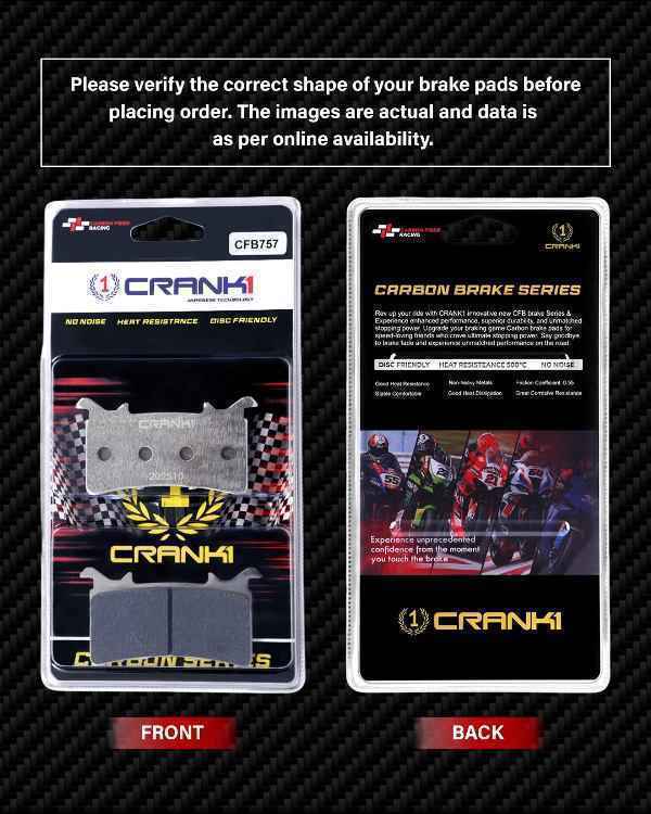 Crank1 Carbon Brake Pads For Honda Cbr 1000RR-R Abs (2020-2022) - Front - CFB757
