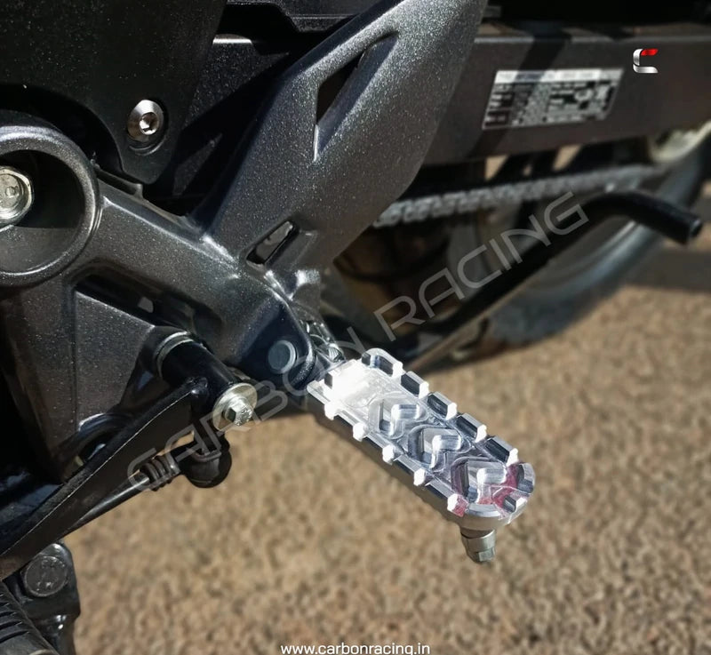 CNC Aluminium Off-Road Footpegs - CB 200X - Carbon Racing - Riders Junction