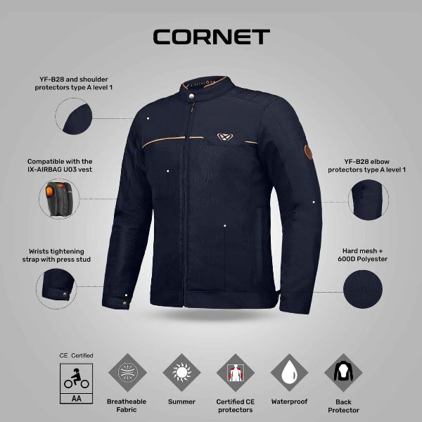IXON Cornet Jacket - Navy/Brown