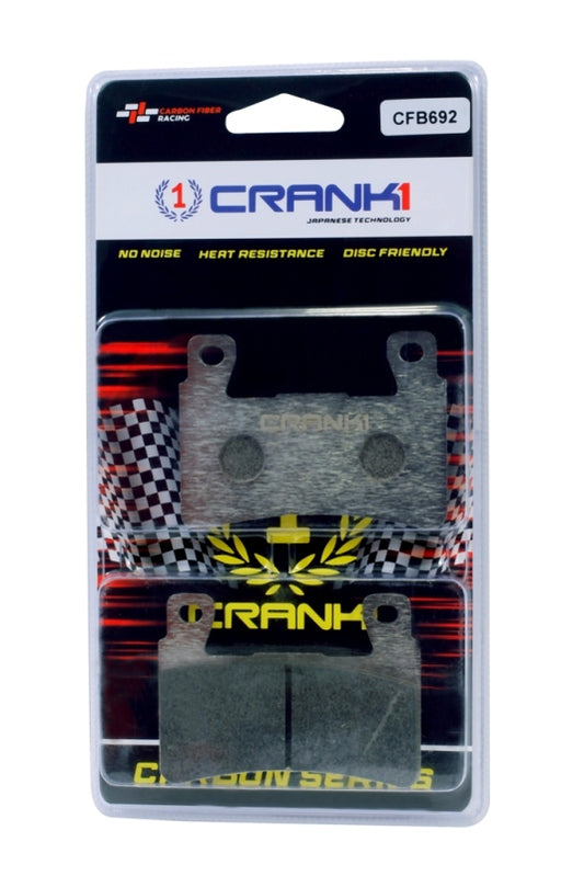 CRANK1 Carbon Brake Pads Font Hyosung GT650NR 2009 To 15 – CFB692 (2 Sets Required) - Front
