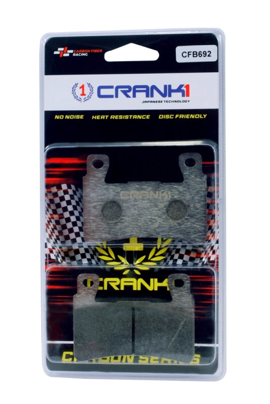 CRANK1 Carbon Brake Pads Font Hyosung GT650NR 2009 To 15 – CFB692 (2 Sets Required) - Front