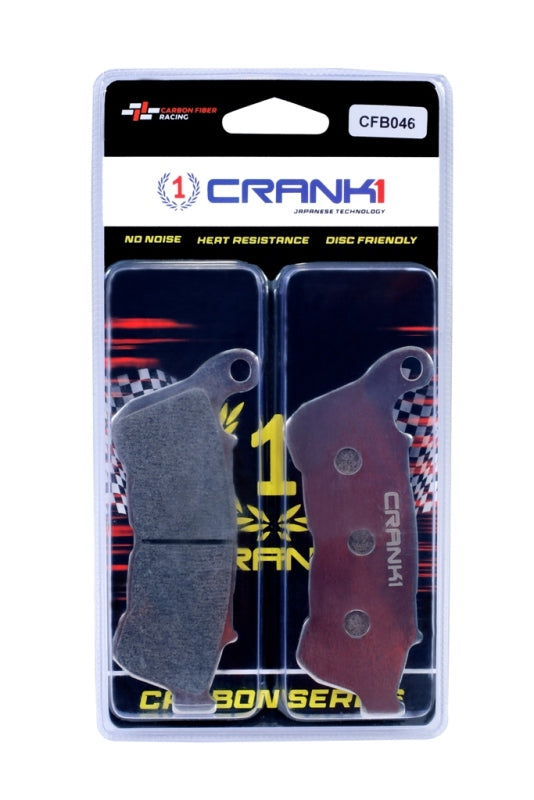 CRANK1 Carbon Brake Pads Front HD Sportster XL Custom 1200 2014-2016 - CFB046