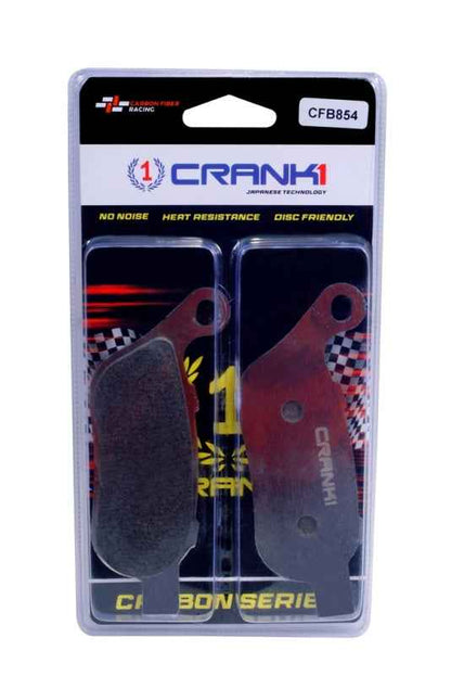 CRANK1 Carbon Brake Pads Rear Harley Davidson Dyna Super Glide Custom (2008-2014) – (CFB854)
