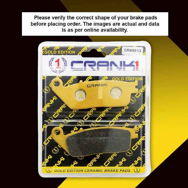 CRANK1 Ceramic Brake Pads Front for Honda CBR 250R ABS-CRM651/2