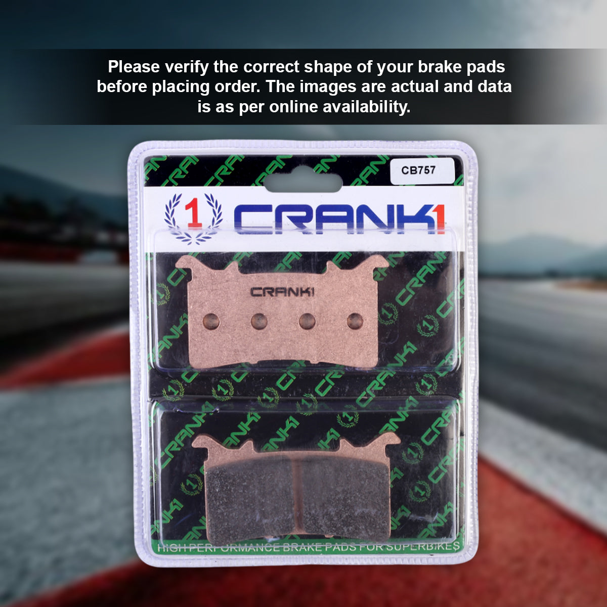 CRANK1 Brake Pads Front Honda CBR 1000 RR-R-SP (2021-2022)- CB757