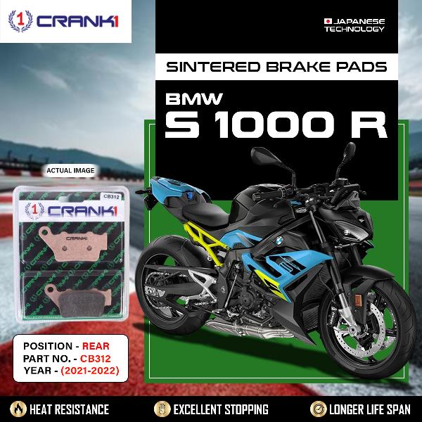 CRANK1 Brake Pads Rear BMW S1000 R 2021-2022-CB312