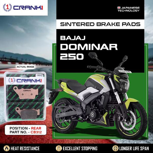 CRANK1 Brake Pads Rear Bajaj Dominar 250-CB312