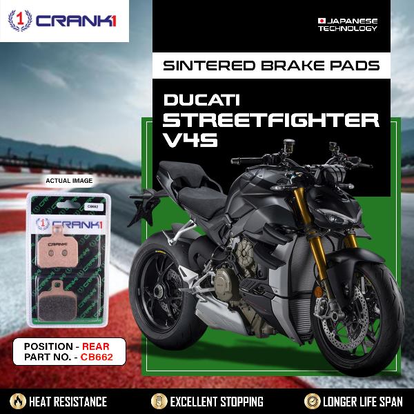 CRANK1 Brake Pads Rear Ducati Streetfighter V4S -CB662