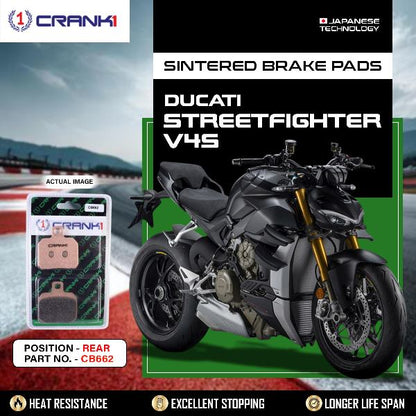 CRANK1 Brake Pads Rear Ducati Streetfighter V4S -CB662