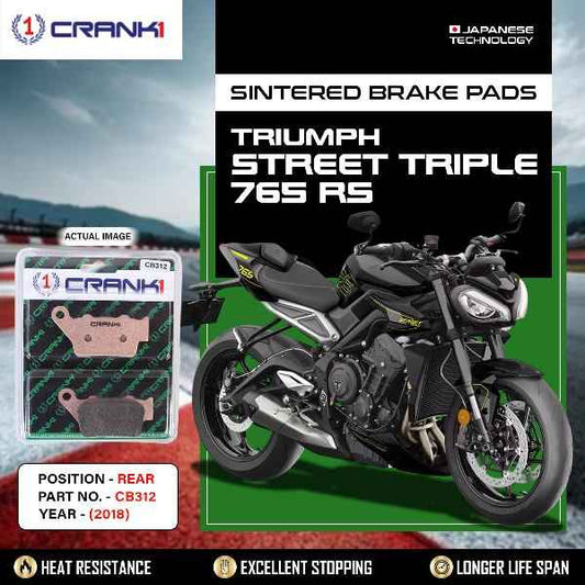 CRANK1 Brake Pads Rear Triumph Speed T4 -CB312