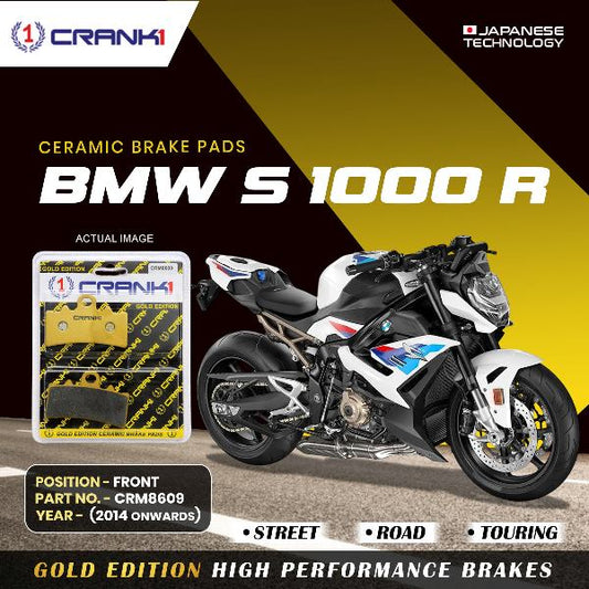 CRANK1 Brake Pad For Front BMW S1000 R-2014 Onwards -CRM8609 (2 Sets)