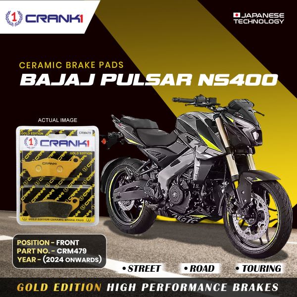 CRANK1 Brake Pad For Front Bajaj Pulsar NS 400 (2024 Onwards)-CRM479
