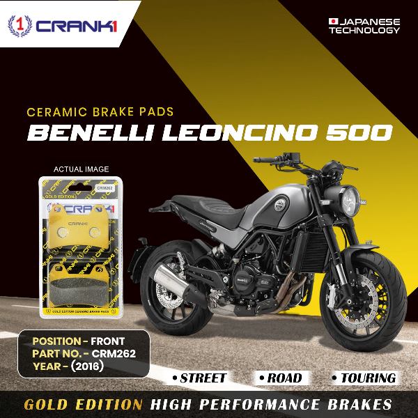 CRANK1 Brake Pad For Front Benelli Leoncino 500 (2016)-CRM262-(2 Sets)