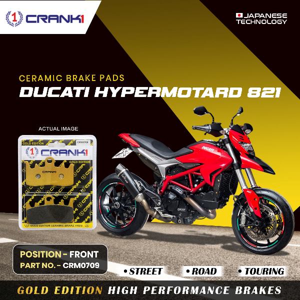 CRANK1 Brake Pad For Front Ducati Hypermotard 821-CRM0709 (2 Sets)