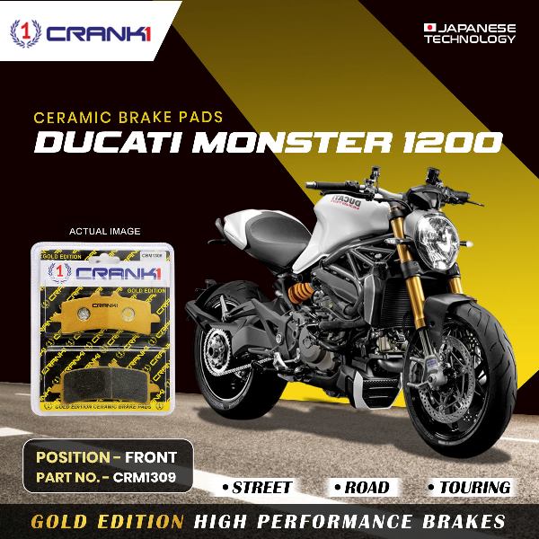 CRANK1 Brake Pad For Front Ducati Monster 1200-CRM1309 (2 Sets)