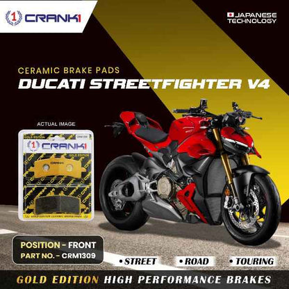 CRANK1 Brake Pad For Front Ducati Streetfighter V4-CRM1309 (2 Sets)