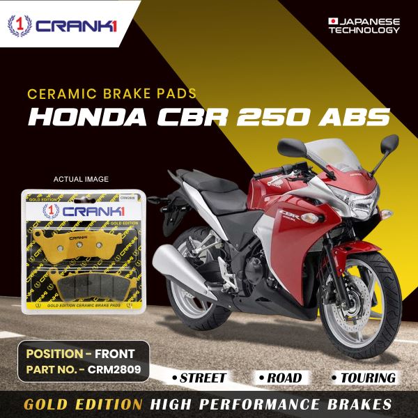 CRANK1 Brake Pad For Front Honda CBR 250 ABS -CRM2809