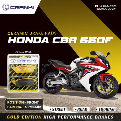 CRANK1 Brake Pad For Front Honda CBR 650F (2 Sets)-CRM6512