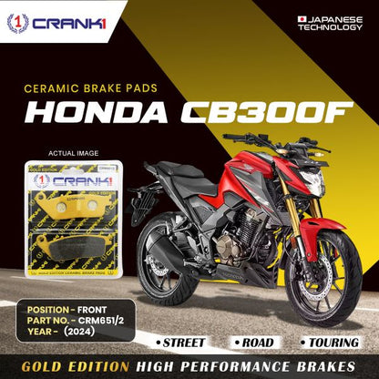 CRANK1 Brake Pad For Front Honda CB 300F (1 Set)-CRM6512