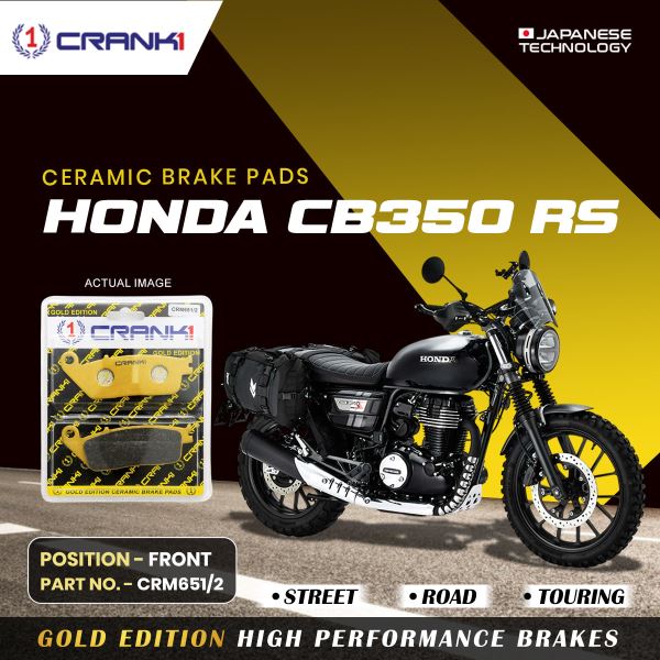 CRANK1 Brake Pad For Front Honda CB 350 RS (1 Set)-CRM6512