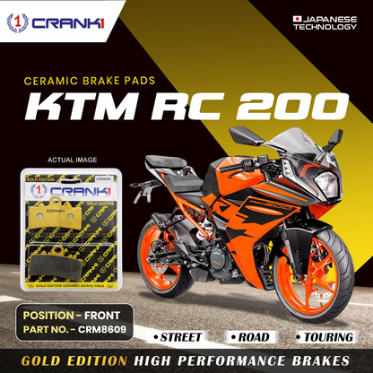 CRANK1 Brake Pad For Front KTM RC 200-CRM8609