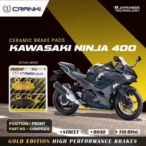 CRANK1 Brake Pad For Front Kawasaki Ninja 400-CRM052/4