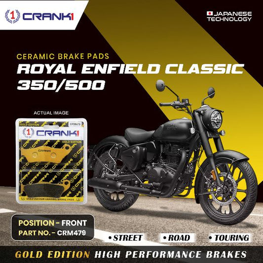 CRANK1 Brake Pad For Front Royal Enfield Classic 350500 CRM479