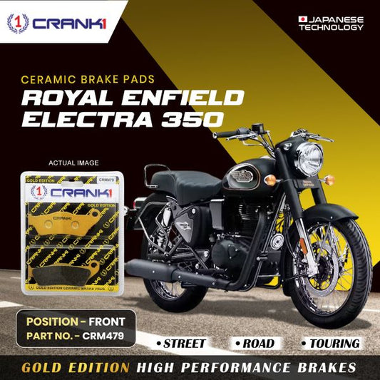 CRANK1 Brake Pad For Front Royal Enfield Electra 350-CRM479