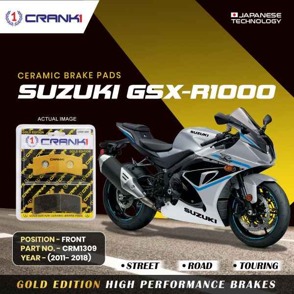 CRANK1 Brake Pad For Front Suzuki GSX-R1000 (2011-2018)-CRM1309 (2 Sets)