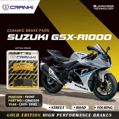 CRANK1 Brake Pad For Front Suzuki GSX-R1000 (2011-2018)-CRM1309 (2 Sets)