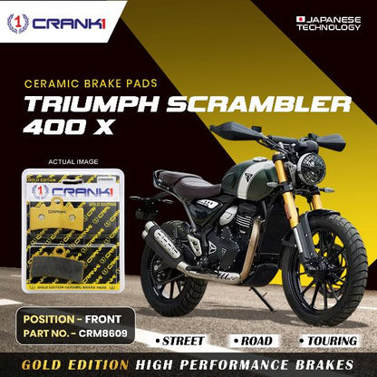 CRANK1 Brake Pad For Front Triumph Scrambler 400X -CRM8609