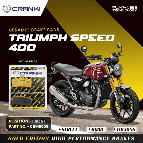 CRANK1 Brake Pad For Front Triumph Speed 400 -CRM8609