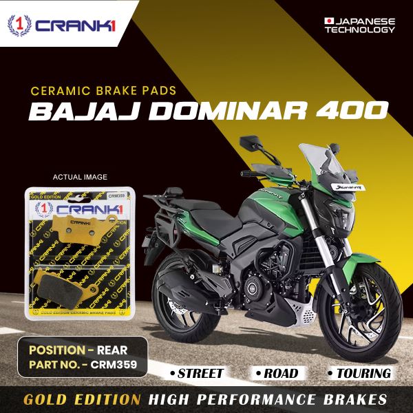 CRANK1 Brake Pad For Rear Bajaj Dominar 400-CRM359