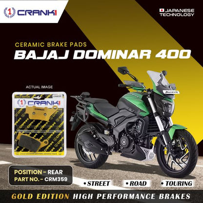 CRANK1 Brake Pad For Rear Bajaj Dominar 400-CRM359