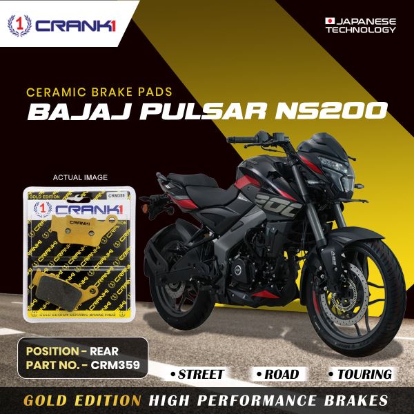 CRANK1 Brake Pad For Rear Bajaj NS 200-CRM359