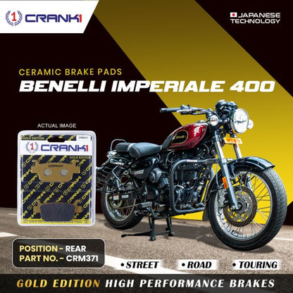 CRANK1 Brake Pad For Rear Benelli Imperiale 400-CRM371