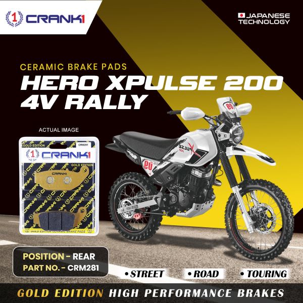 CRANK1 Brake Pad For Rear Hero XPULSE 200 4V Rally-CRM281