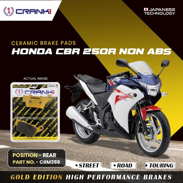 CRANK1 Brake Pad For Rear Honda CBR 250R Non Abs -CRM359