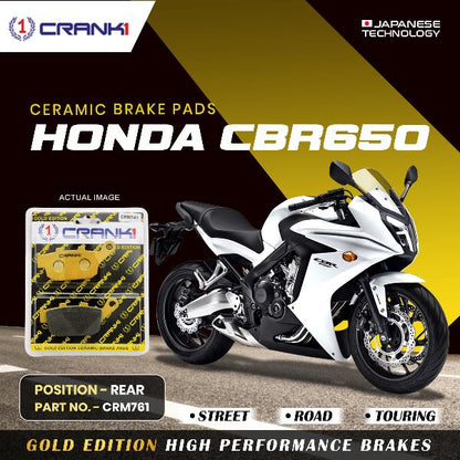 CRANK1 Brake Pad For Rear Honda CBR 650-CRM741