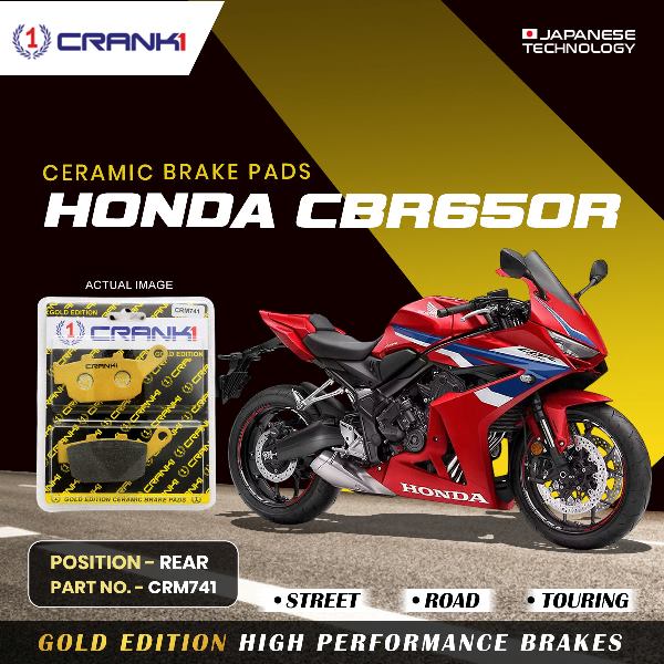 CRANK1 Brake Pad For Rear Honda CBR 650R-CRM741