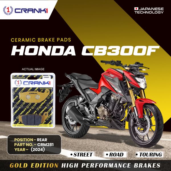 CRANK1 Brake Pad For Rear Honda CB 300F-CRM281