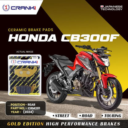 CRANK1 Brake Pad For Rear Honda CB 300F-CRM281