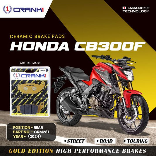 CRANK1 Brake Pad For Rear Honda CB 300F-CRM281
